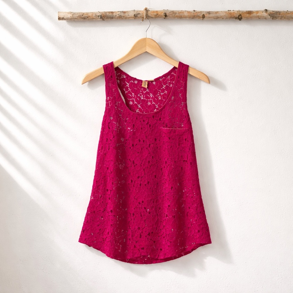 Eye Shadow Size Medium Lace Look Cotton Nylon Tank